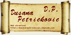 Dušana Petričković vizit kartica